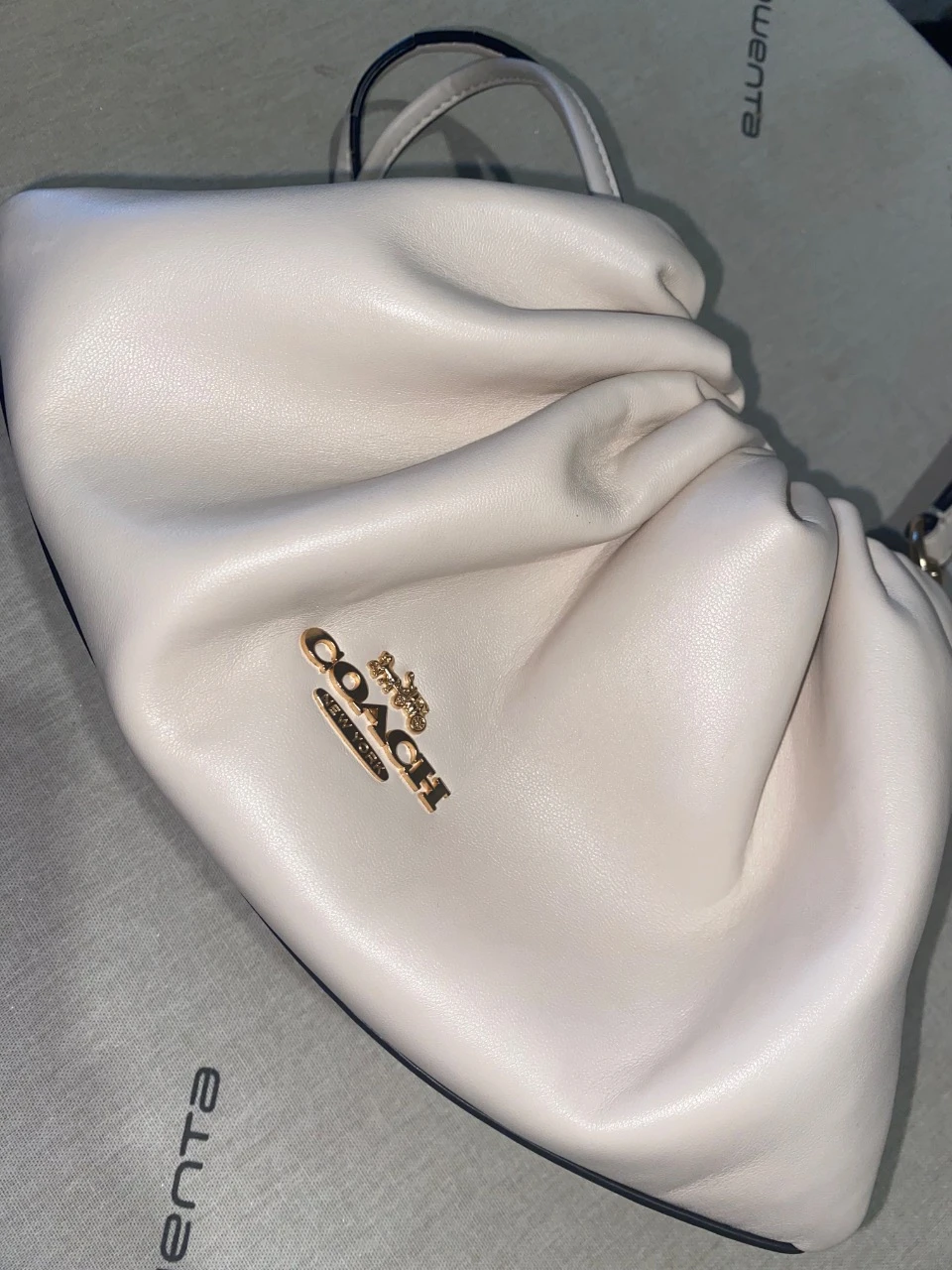 bolsa mala Coach Faye Shoulder beige crème lindissima sans défauts – photo 9